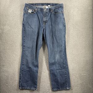 Cinch Jeans Mens 40x32 Blue Straight Denim Western Casual Cotton White Label